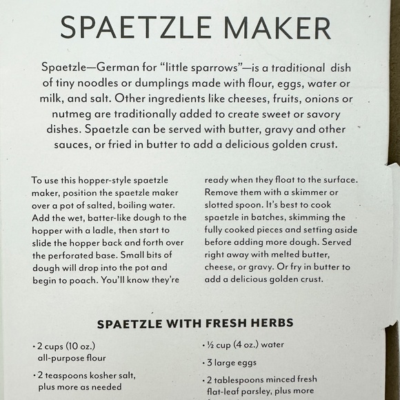 Sur La Table Spaetzle Maker - Picture 7 of 7